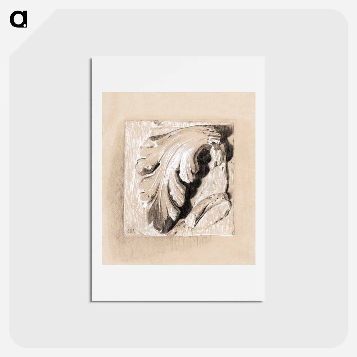 アートポストカード-A Fragment from an Antique Frieze - エドワード バーン ジョーンズ Postcard.