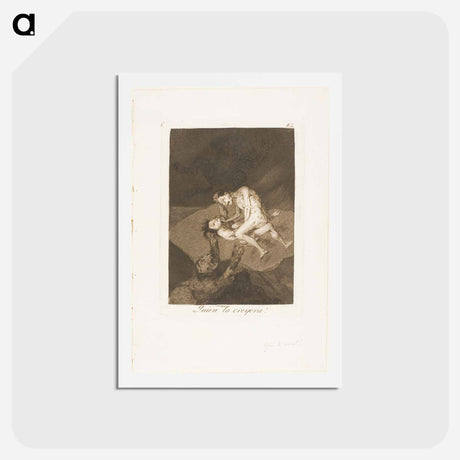 アートポストカード-Who Would Have Thought It! - フランシスコ デ ゴヤ Postcard.