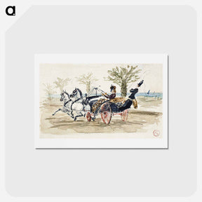 アートポストカード-The Promenade des Anglais in Nice - アンリ ド トゥールーズ ロートレック Postcard.