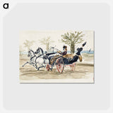 アートポストカード-The Promenade des Anglais in Nice - アンリ ド トゥールーズ ロートレック Postcard.