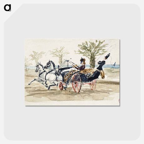 アートポストカード-The Promenade des Anglais in Nice - アンリ ド トゥールーズ ロートレック Postcard.