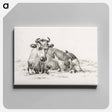 アートパネル-Lying cow - ジャン ベルナール Canvas.