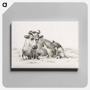 アートパネル-Lying cow - ジャン ベルナール Canvas.