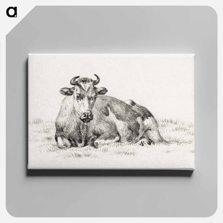 アートパネル-Lying cow - ジャン ベルナール Canvas.