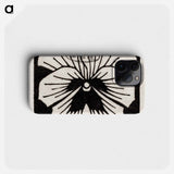 Woodcut flower - Julie de Graag Phone Case.