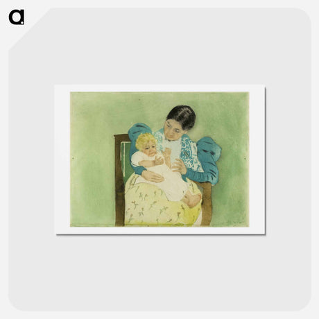 アートポストカード-The Barefooted Child - メアリー カサット Postcard.