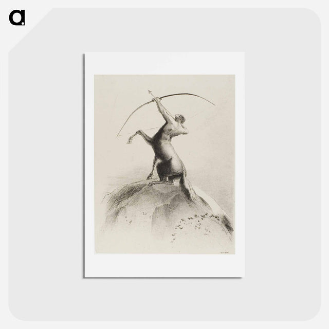 アートポストカード-Centaur Aiming at the Clouds - オディロン ルドン Postcard.