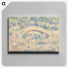 アートパネル-Bathers Under a Bridge; Study after Houdon's Ecorché - ポール セザンヌ Canvas.