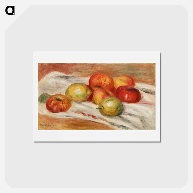 アートポストカード-Apples, Orange, and Lemon - ピエール オーギュスト ルノワール Postcard.