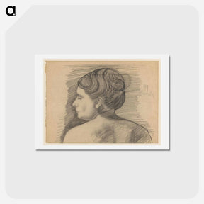アートポストカード-Studie van een vrouw, rugfiguur
 - サミュエル ジェスルン Postcard.