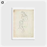 アートポストカード-Dancing man from sketchbook 60 - テオ ファン ドゥースブルフ Postcard.