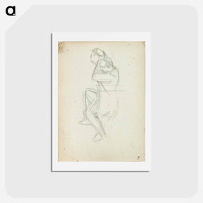 アートポストカード-Dancing man from sketchbook 60 - テオ ファン ドゥースブルフ Postcard.