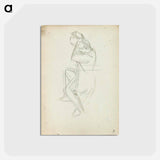 アートポストカード-Dancing man from sketchbook 60 - テオ ファン ドゥースブルフ Postcard.