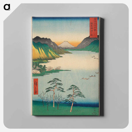 アートパネル-Lake Suwa in Shinano Province
 - 歌川 広重 Canvas.