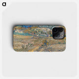 Landscape at Saint-Rémy (Enclosed Field with Peasant) - Vincent van Gogh Phone Case.