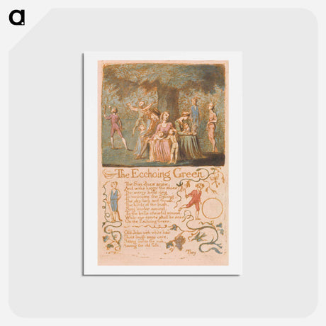 アートポストカード-The Ecchoing Green - ウィリアム ブレイク Postcard.
