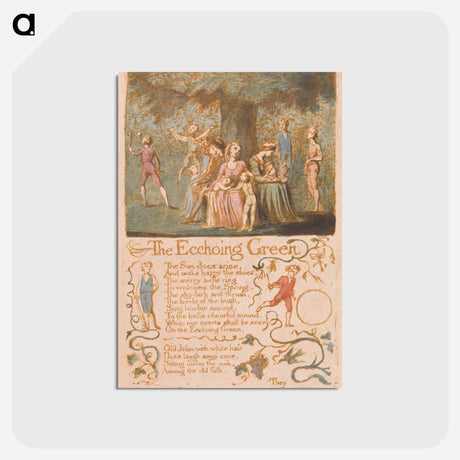 アートポストカード-The Ecchoing Green - ウィリアム ブレイク Postcard.