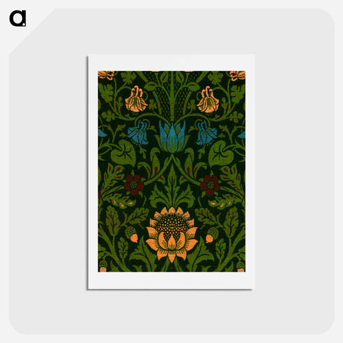 Violet and Columbine - ウィリアム モリス Postcard.