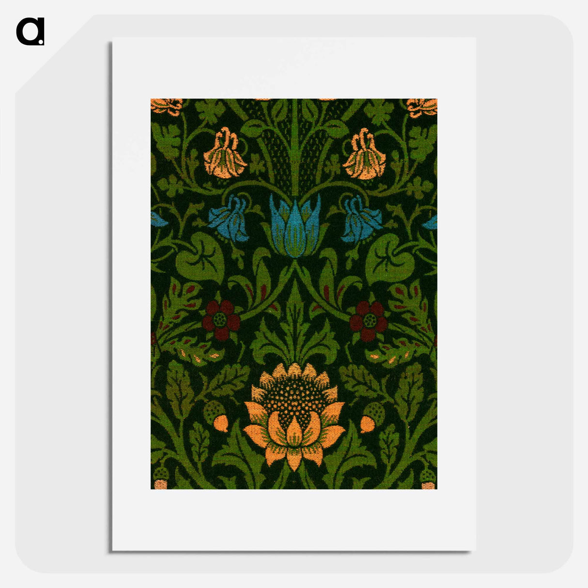 Violet and Columbine - William Morris Poster.