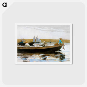 アートポストカード-Boys in a Dory - ウィンスロー ホーマー Postcard.