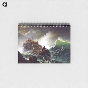 アートメモ帳-Seals on the Rocks, Farallon Islands - アルバート ビアスタット Memo.