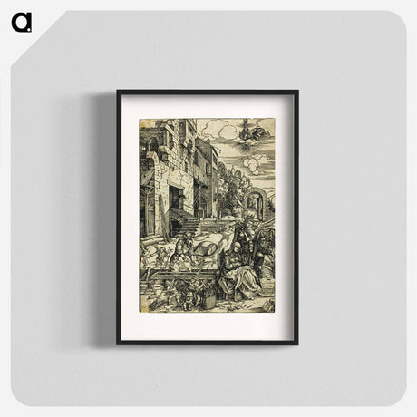 アートポスター-The Holy Family in Egypt - アルブレヒト デューラー Poster.