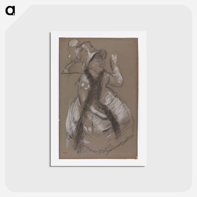 アートポストカード-Portrait of Madame Dietz-Monnin - エドガー ドガ Postcard.