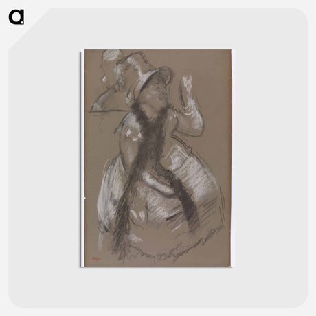 アートポストカード-Portrait of Madame Dietz-Monnin - エドガー ドガ Postcard.