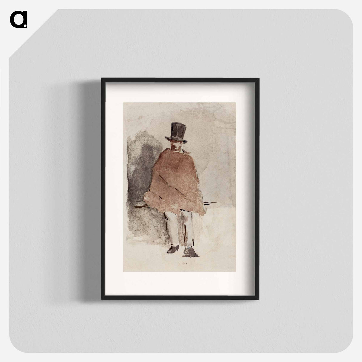 The Man in the Tall Hat - Édouard Manet Poster.