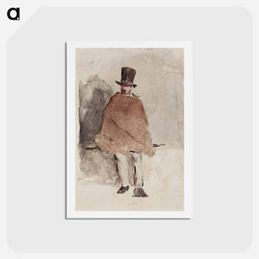 アートポストカード-The Man in the Tall Hat - エドゥアール マネ Postcard.
