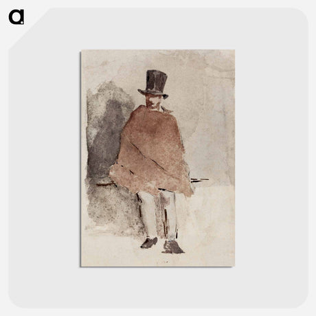 アートポストカード-The Man in the Tall Hat - エドゥアール マネ Postcard.