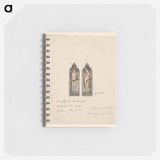 アートメモ帳-Adam and Eve, Design for Stained Glass Window, Frankby Church, Birkenhead (Cheshire), England - エドワード バーン ジョーンズ Memo.