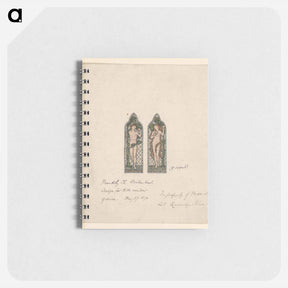 アートメモ帳-Adam and Eve, Design for Stained Glass Window, Frankby Church, Birkenhead (Cheshire), England - エドワード バーン ジョーンズ Memo.