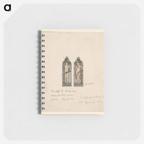 アートメモ帳-Adam and Eve, Design for Stained Glass Window, Frankby Church, Birkenhead (Cheshire), England - エドワード バーン ジョーンズ Memo.