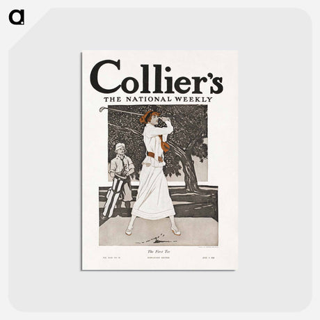 アートポストカード-The first tee - エドワード ペンフィールド Postcard.