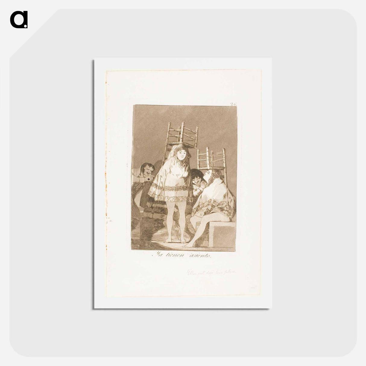 アートポストカード-They've Already Got a Seat (i.e. bottom) - フランシスコ デ ゴヤ Postcard.