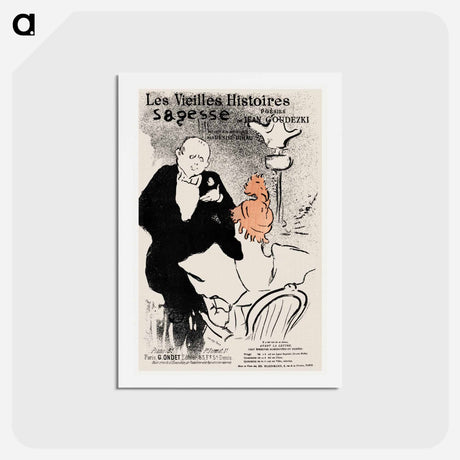 アートポストカード-Les Vieilles histoires: Sagesse - アンリ ド トゥールーズ ロートレック Postcard.