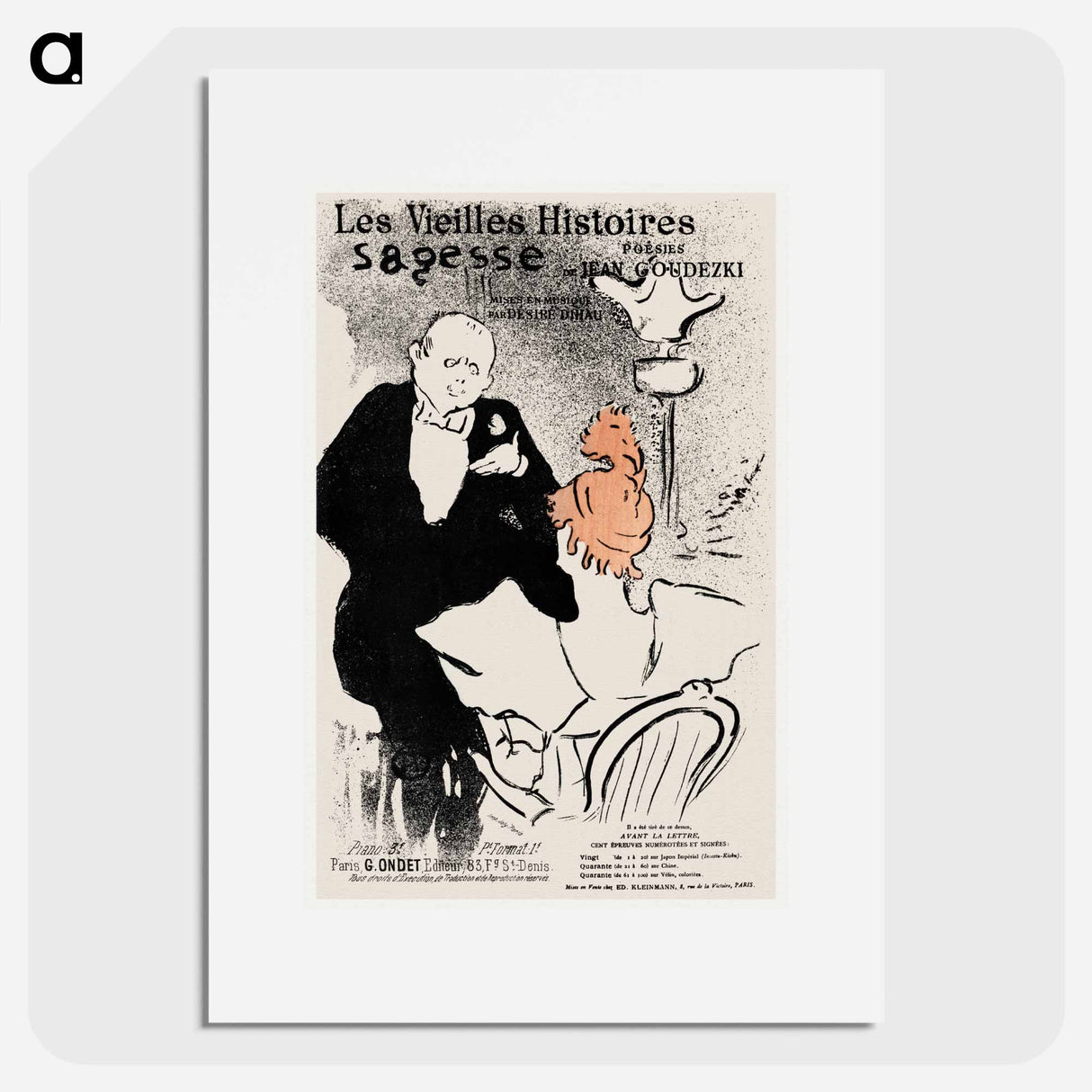 The History of the Vieilles: Sagesse - Henri de Toulouse-Lautrec Poster.