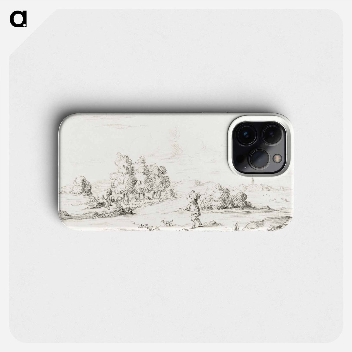 Landscape with two men - Jean Bernard Phone Case.