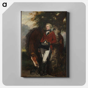 アートパネル-Colonel George K. H. Coussmaker, Grenadier Guards - ジョシュア レノルズ Canvas.