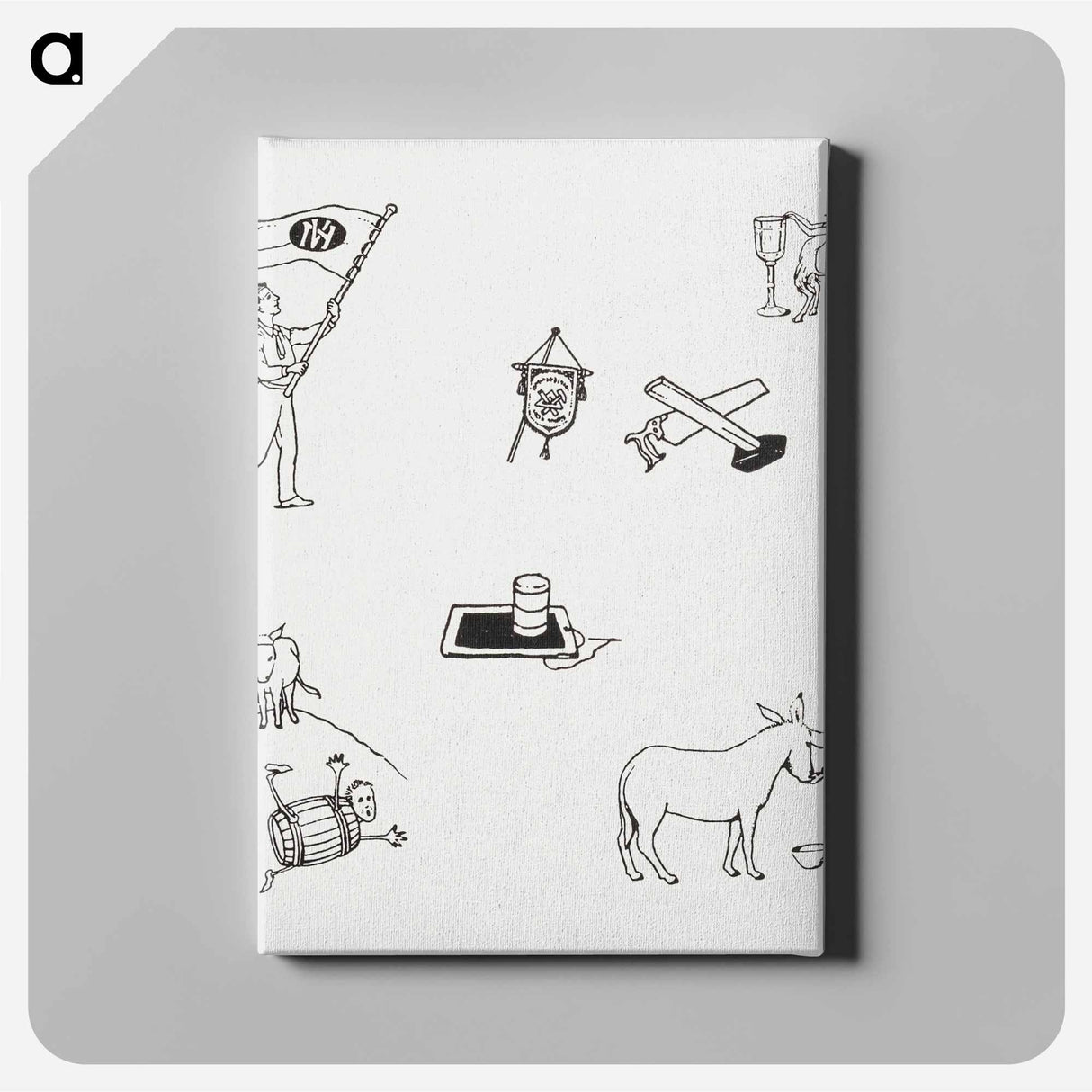 Woodcut icons - ユリー デ フラーハ Canvas.