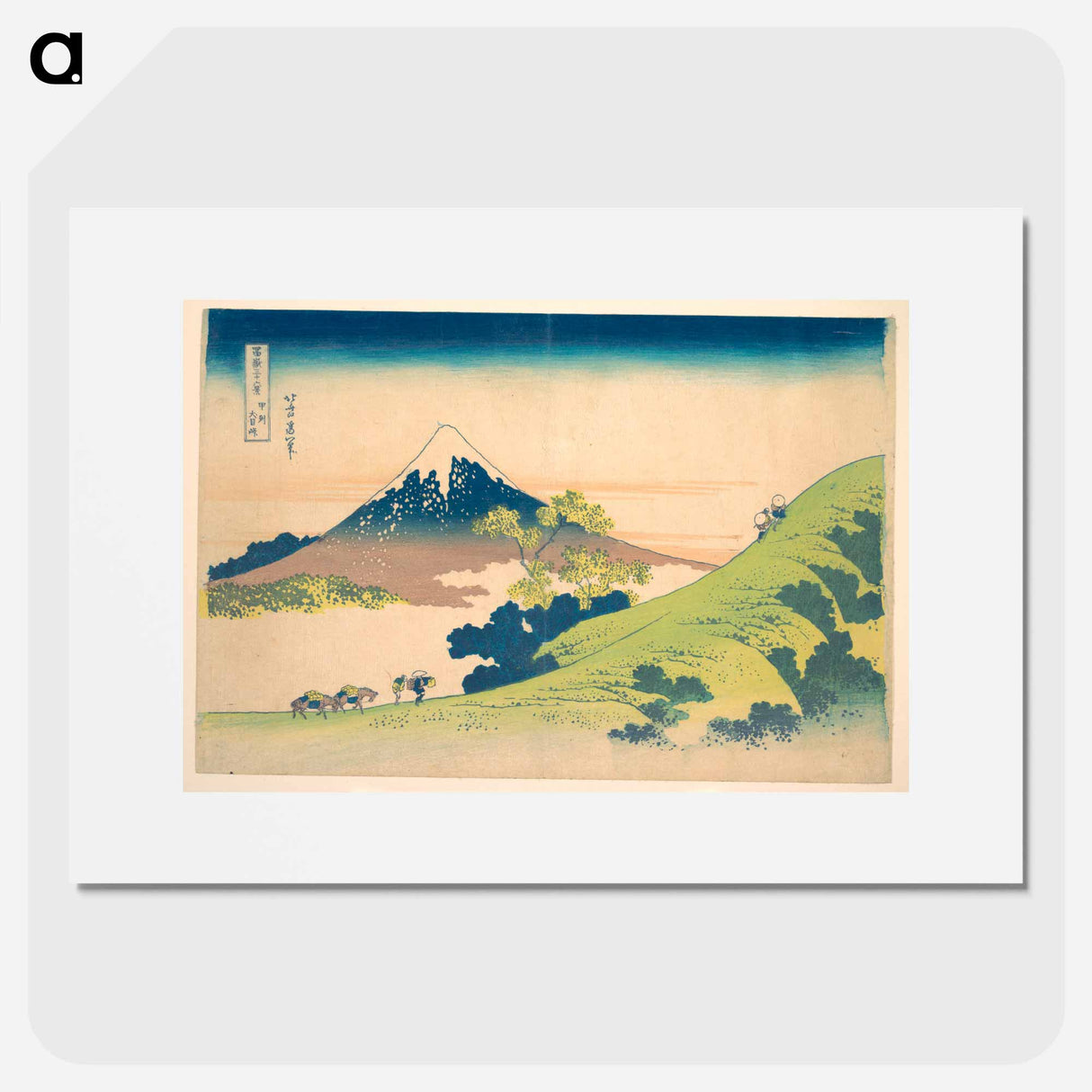 The Inume Pass in Kai Province - Katsushika Hokusai Poster.