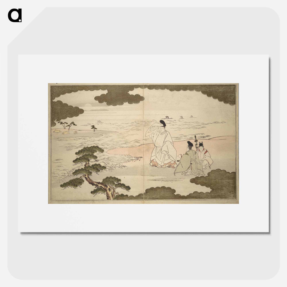 Moon-Mad Monk - 喜多川 歌麿 Poster.