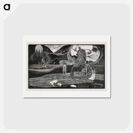 アートポストカード-Offerings of Gratitude - ポール ゴーギャン Postcard.