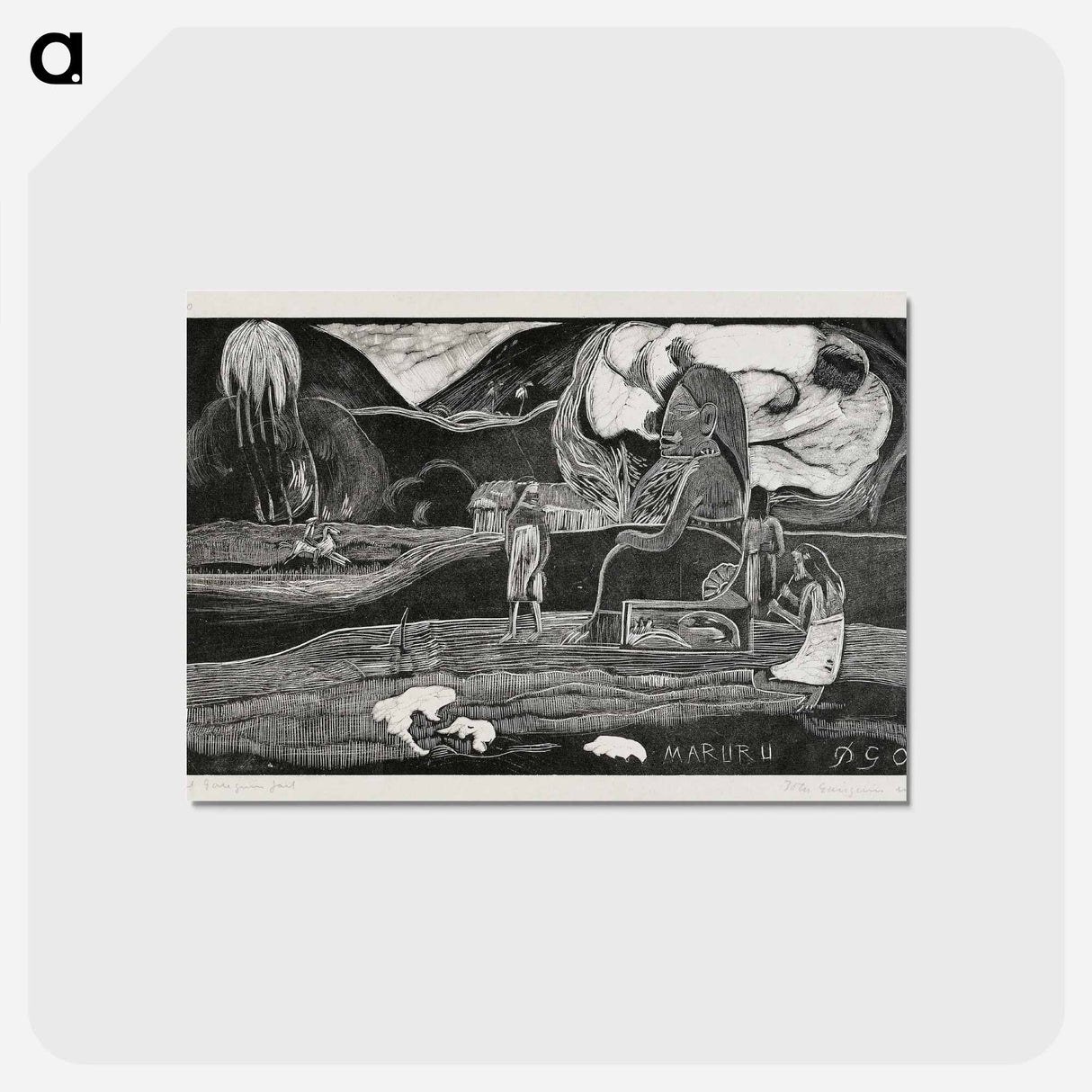アートポストカード-Offerings of Gratitude - ポール ゴーギャン Postcard.