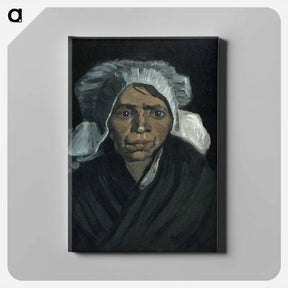 アートパネル-Head of a Peasant Woman - フィンセント ファン ゴッホ Canvas.
