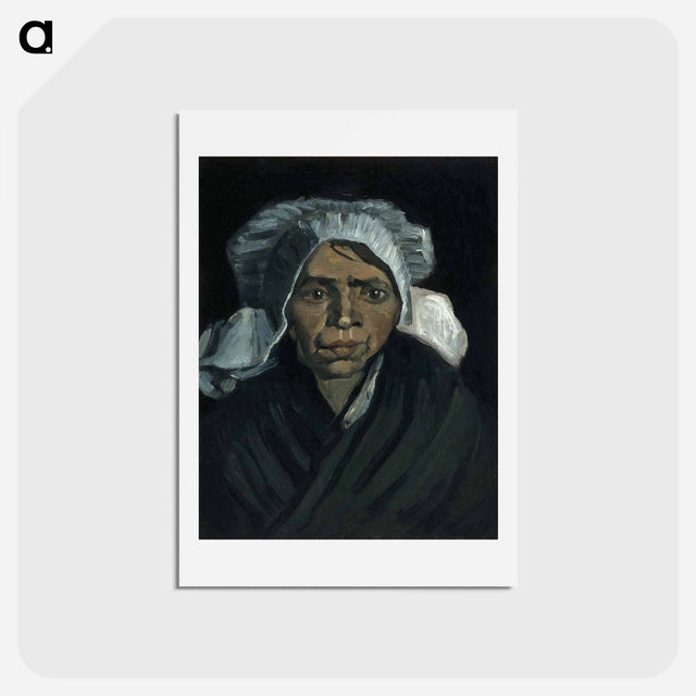 アートポストカード-Head of a Peasant Woman - フィンセント ファン ゴッホ Postcard.