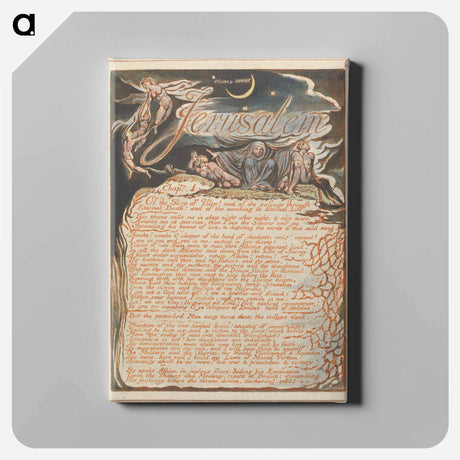 アートパネル-Jerusalem, Plate 4 - ウィリアム ブレイク Canvas.
