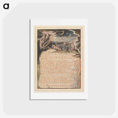 アートポストカード-Jerusalem, Plate 4 - ウィリアム ブレイク Postcard.