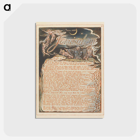 アートポストカード-Jerusalem, Plate 4 - ウィリアム ブレイク Postcard.